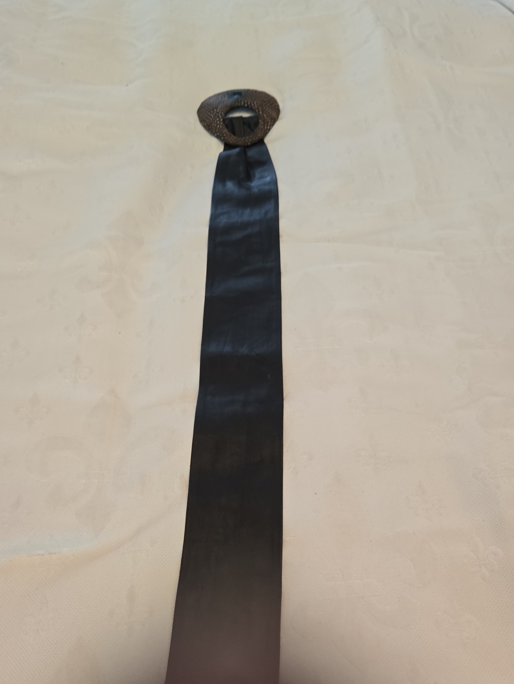 Ladies Black Peacock Feather Belt